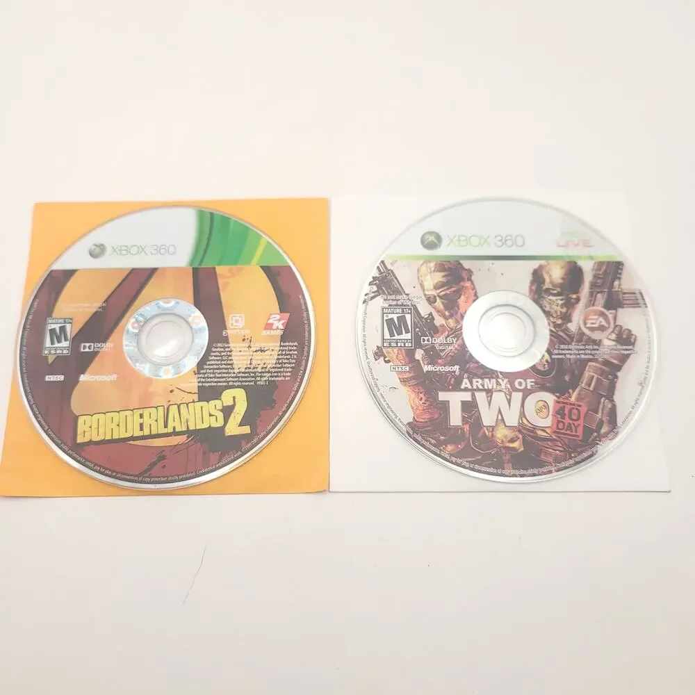 Xbox 360 Lot of 10 Games Oblivian Battlefield DMC Borderlands Army of Two